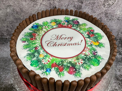 Cadbury Fingers Christmas Cake