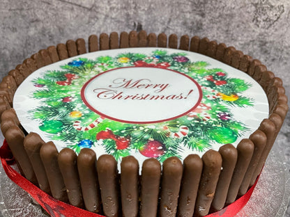 Cadbury Fingers Christmas Cake